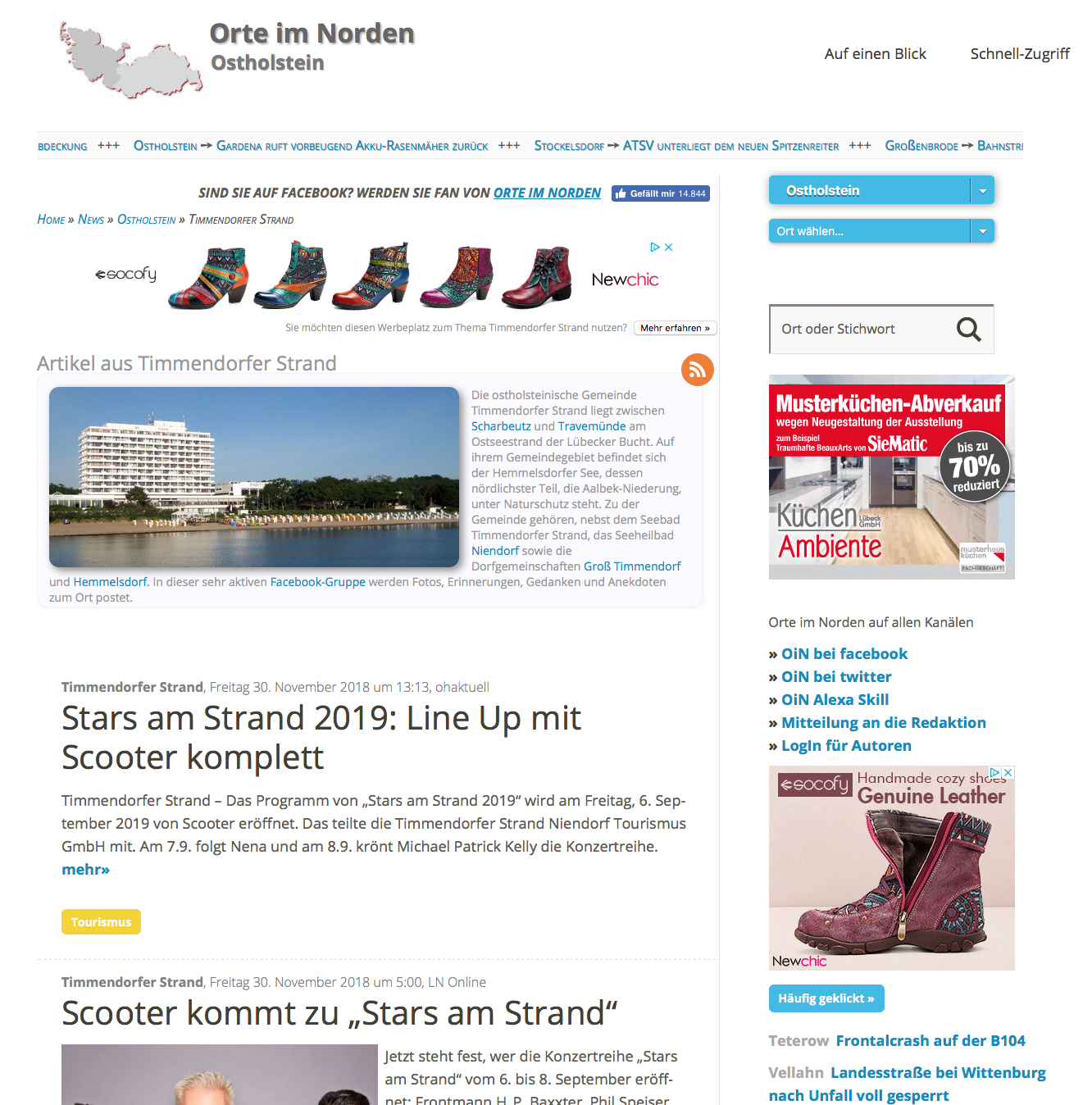 Das Internet-Portal Orte-Im-Norden im Jahr 2018